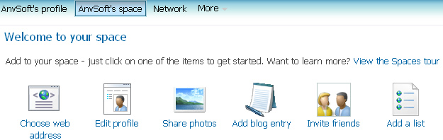 Windows live spaces 