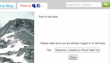 embed slideshow on netvibes