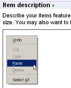 eBay item