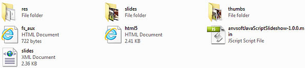 HTML5 slideshow folder