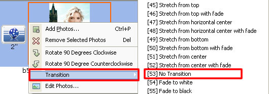 No transition effects on slideshow