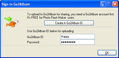 Sign in to Go2Album 